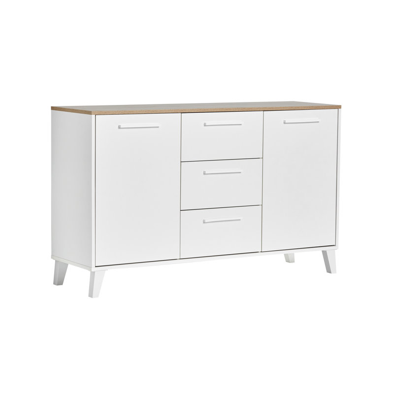 Vasily Solid Wood 135 cm W Chest of 3 Drawers