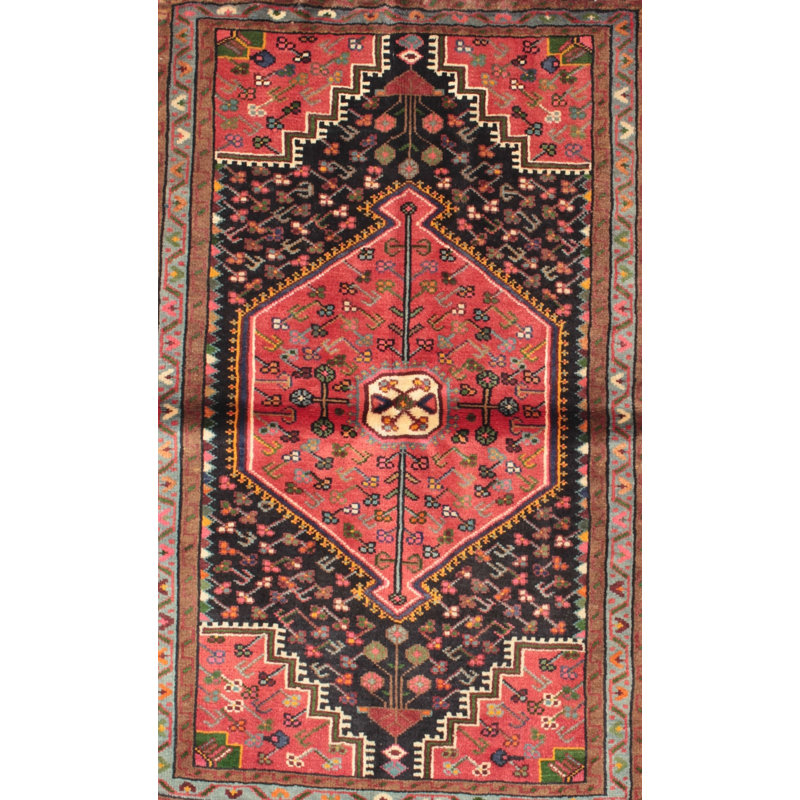 Tapis de style oriental rouge, Rectangle 5 pi x 7 pi