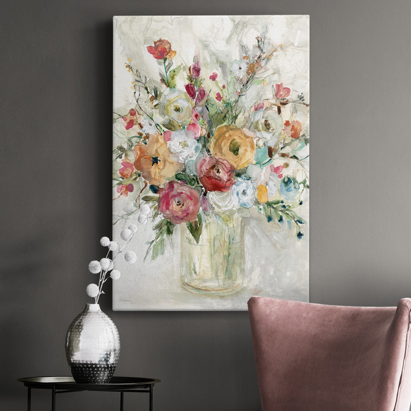 Contemporary Bouquet " Contemporary Bouquet " Painting Print, 27" H x 16" W x 1" D