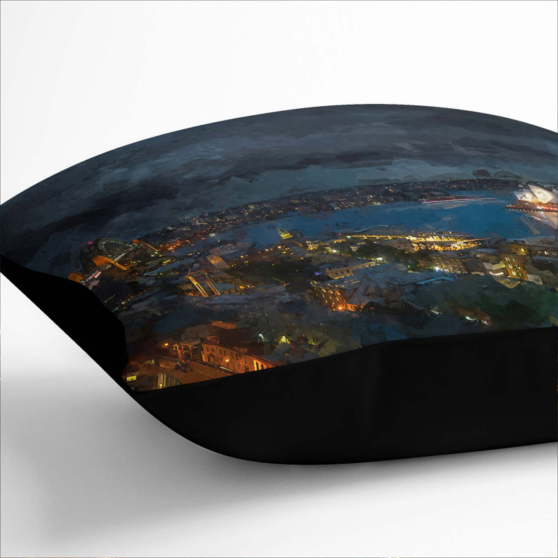 Square Cushion, 55cm H x 55cm W x 20cm D, Black
