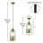 6"W Rayvon 1 - Light Ombre Glass Jar Pendant with Polished Metal Fitting-248075442