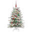 Artificial Hinged Christmas Tree White PE and PVC-1814712567