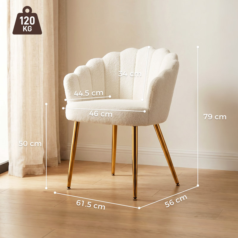 Upholstered Armchair, Cream