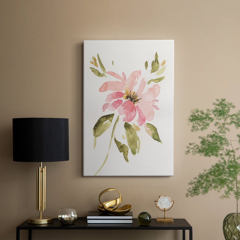 One Pink Bloom I - galerie sur mesure, H 36 po x l 24 po