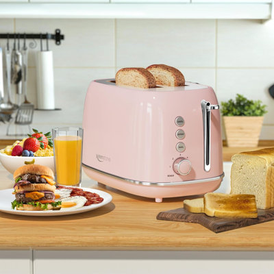 2 Slice Toaster Retro Stainless Steel Toaster