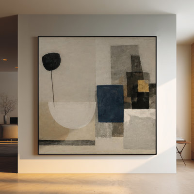Extra Large Wall Art Fabric Print - Large Bronze Moon with Dark Horizon for Living Room or Bedroom - "Frame Assembly Required (Unfinished Frame)"