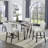Roundhill Furniture Cavira 5-Piece Modern Faux Marble Dining Set, Counter Height Table With 4 Upholstered Chairs-123033681
