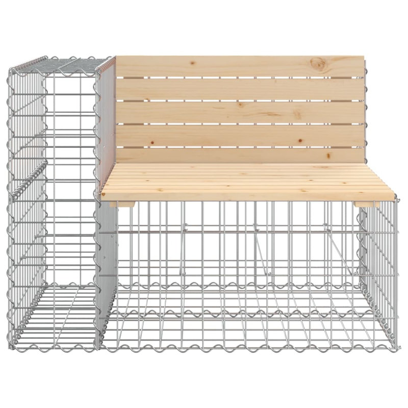 Banc de jardin Yanairis, H 36,2 po x l 28 po x P 25,8 po, Pin naturel