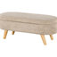 Banc de rangement de 43,3 po beige avec rangement caché, rembourrage en molleton, pieds en bois - Recouvert d'une solution pratique et élégante