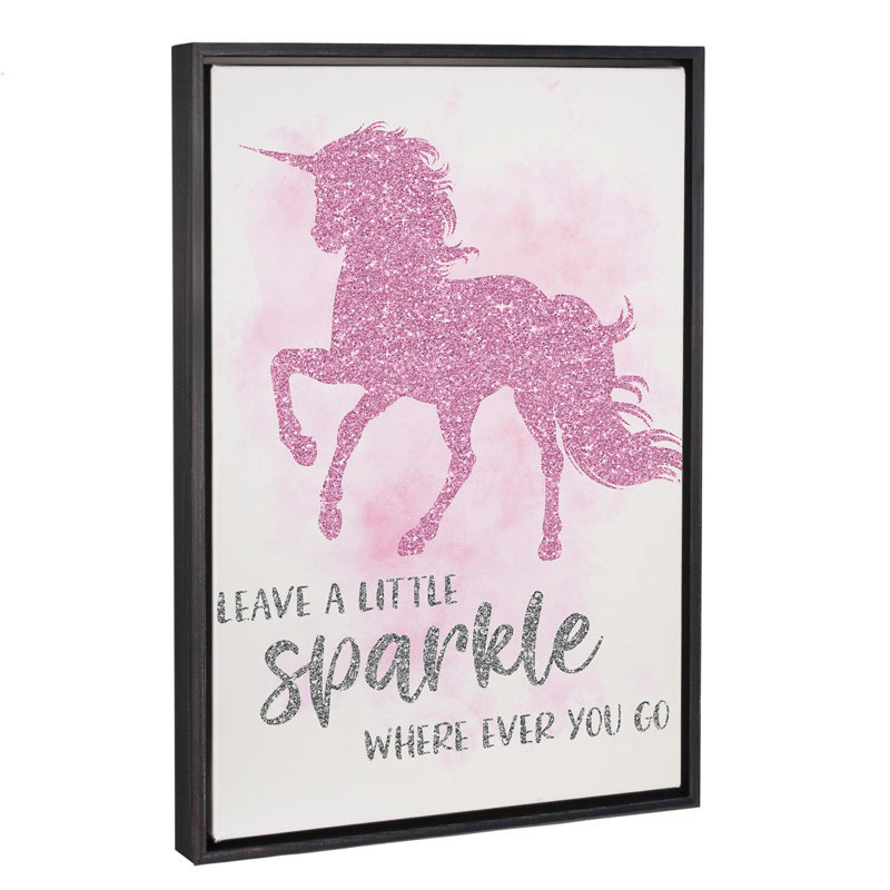 Art sparkle, H 40 po x l 26 po x P 1,5 po, Toile avec cadre noir patiné