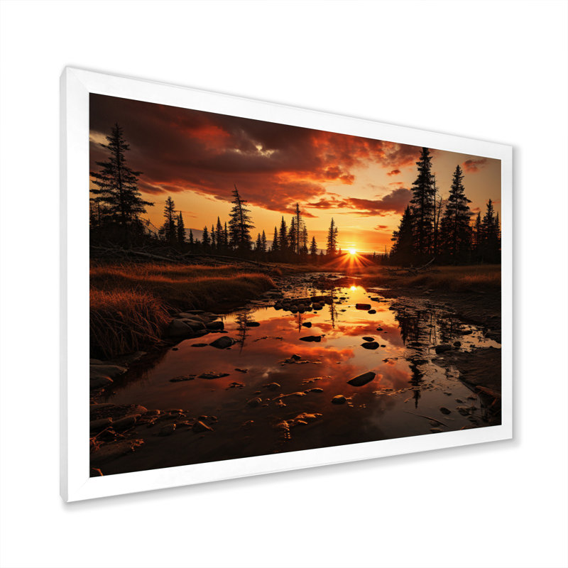 Blairsden Canada Sunset Bliss - imprimé, Cadre photo blanc, H 30 po x l 40 po x P 1,5 po