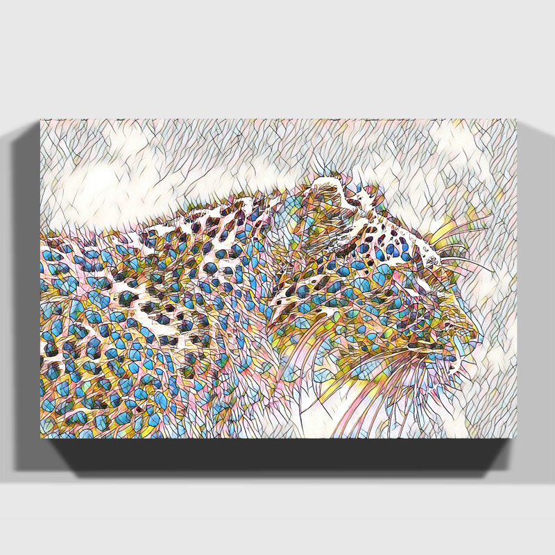 Leopard Tiger - Wrapped Canvas, 40cm H x 60cm W