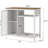 40 Gallon Aquarium Stand with Power Outlets and Storage Cabinet, Heavy Duty Fish Tank Stand for Turtle Tank, Reptile Terrarium – Holds Up to 440 LBS