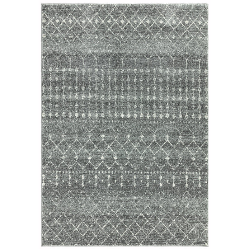 Persaud Nomadic Grey Rug, Rectangle 80 x 150cm