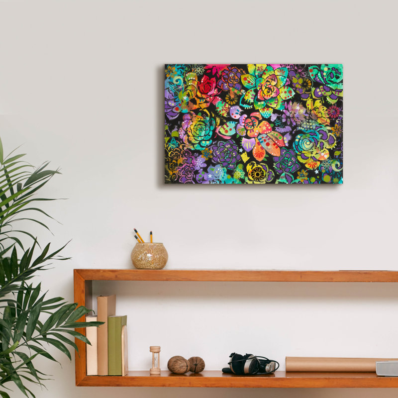 «Succulents» par Dean Russo, art mural sur toile, H 12 po x l 18 po x P 0,75 po
