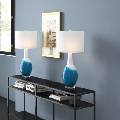 Ensemble de lampes de table bleues 28,5 po Leithgo
