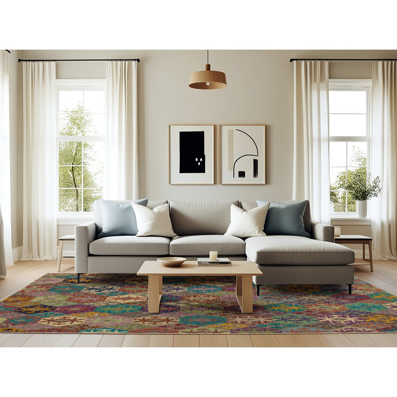 Tapis abstrait moderne 1930, Rectangle 6 pi x 9 pi