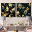 Katherina - Ensemble de 2 collages carrés botaniques abstraits-101857278-101857284