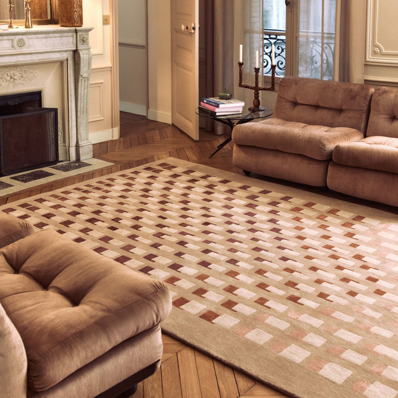 Ombra Hand Tufted Wool Geometric Area Rug, Rectangle 6'5" x 9'8"