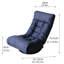 Fauteuil inclinable bleu marine avec rembourrage en lin, rotation à 360 degrés - pour la détente, base rotative paresseuse, convient à plusieurs pièces de 22,28 po Profond