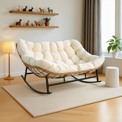 Chaise berçante double Papasan