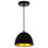 Luminaire suspendu noir 7 pouces - 1 lumière avec abat-jour dôme en bronze texturé pour la cuisine, l'îlot ou la table de salle à manger