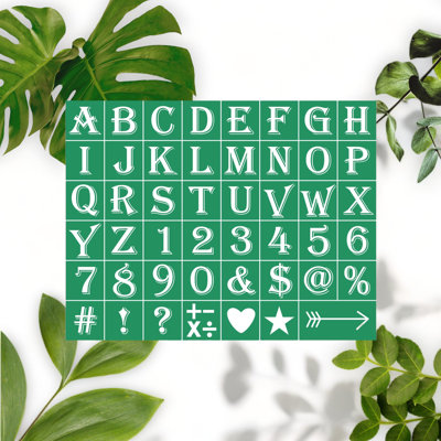 Silk Screen Alphabet Letters Self-Adhesive Reusable