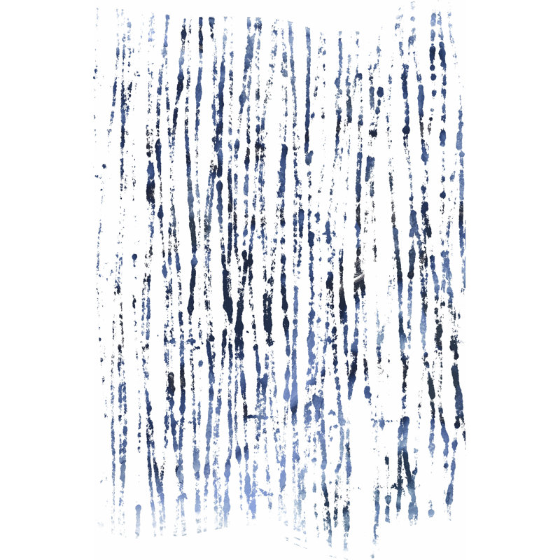 Indigo Ink Motif V by June Erica Vess - No Frame Print on Canvas, 46cm H x 30cm W