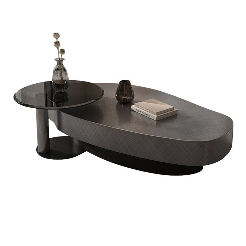 Carbon Steel Nesting Coffee Table, 12.99" H x 55.12" L x 28.35" W