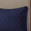 Navy Queen 3 Piece Bedspread - Box Sewing, Fill, Pleated Corners Split Corner Long-lasting, 100% , Easy To Wash