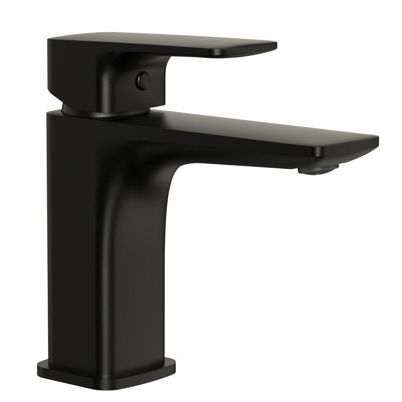Single Hole Bathroom Faucet, Single Handle Bathroom Sink Faucet with Drain Assembly, Matte Black