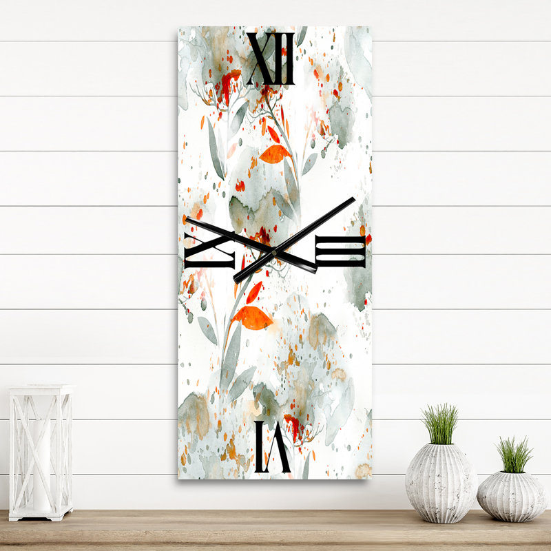 Horloge murale Wildflowers I, Petit