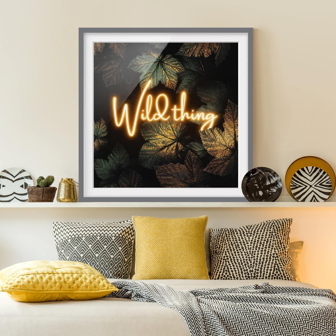 Gerahmtes Bild ‑ Wild Thing Golden Leaves ‑ Quadratisch 1:1