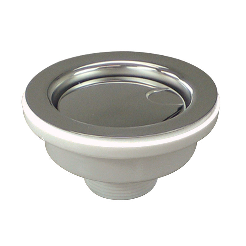 4.62'' W Basket Strainer, Polished Stainless
