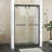 44''-48'' W X 71'' H Double Sliding Semi-Frameless Shower Door With  0.24"(6mm) Tempered Glass，Stainless Steel Accessories-106297731