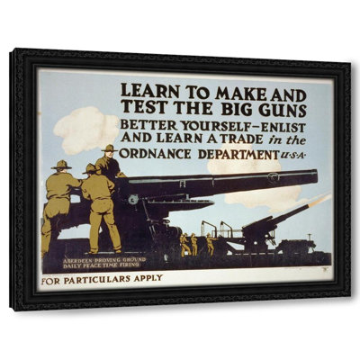 Learn to make and test the big guns - better yourself, enlist and learn a trade in the Ordnance Dept. (1919)