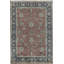 Gramercy Wool Oriental Area Rug in Rust/Navy