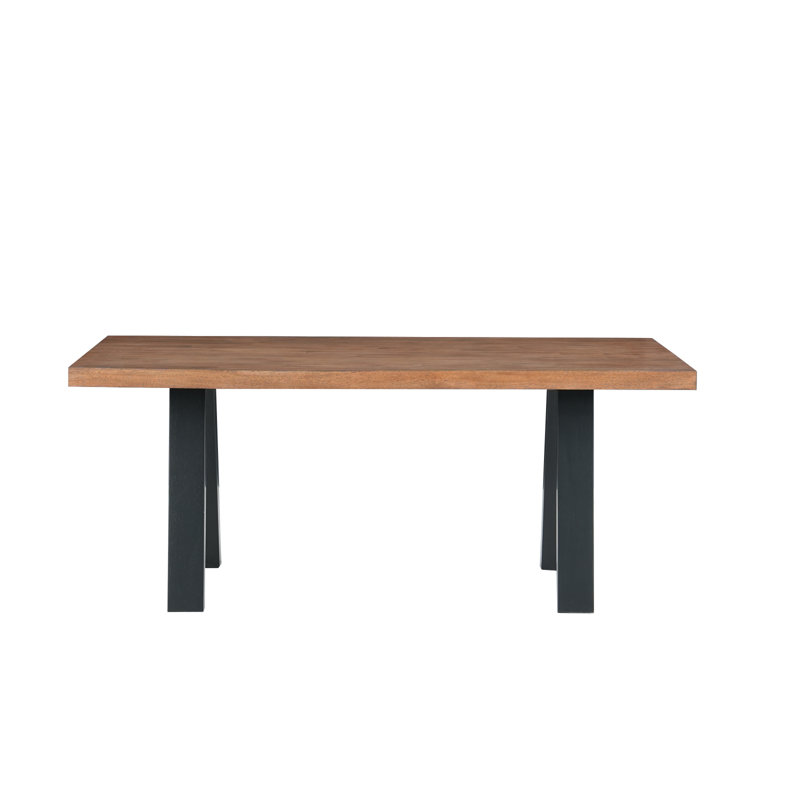 Rectangular Dining Table with Solid Wood Top