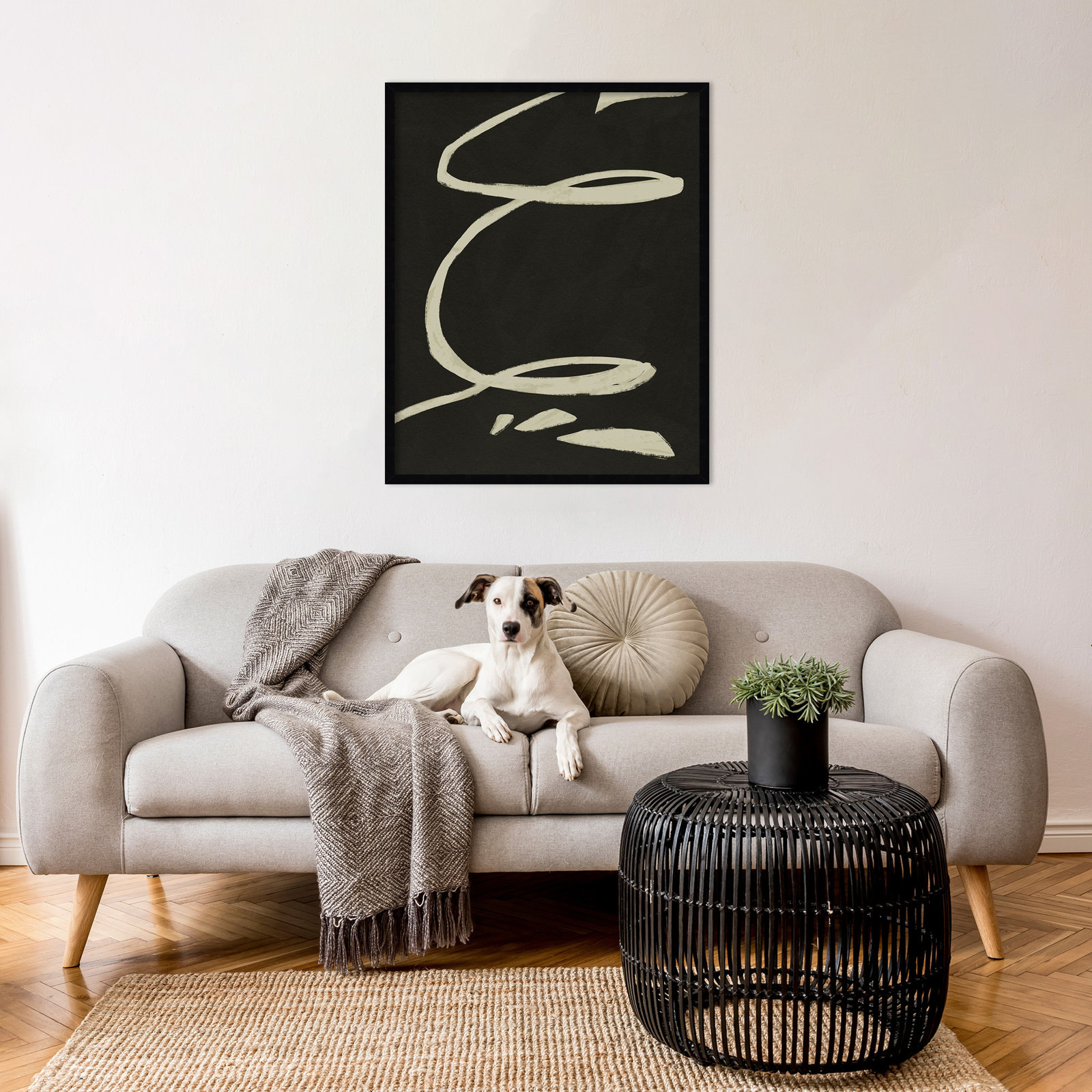Neutral Spring III Print by Jacob Green, Black, 33" H x 27" W x 1" D