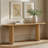 70" Oval Console Table With Natural Solid White Oak Veneer-850251824