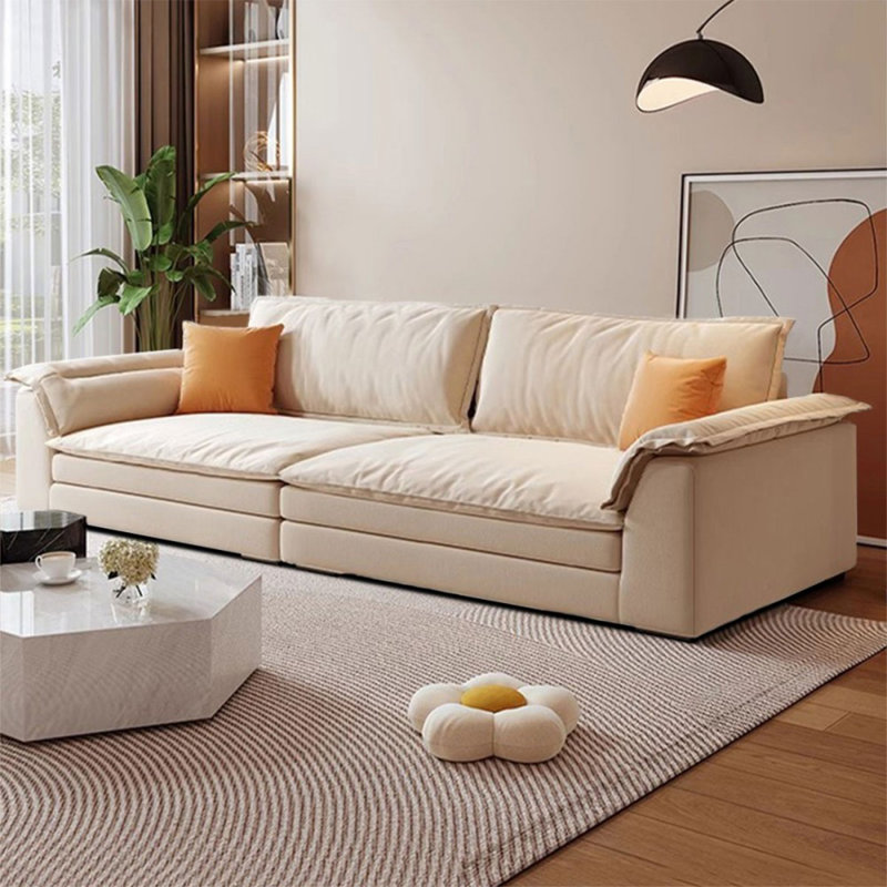 Coussin modulaire beige en polyester, H 33,07 po x l 102,36 po x P 47,24 po, 3