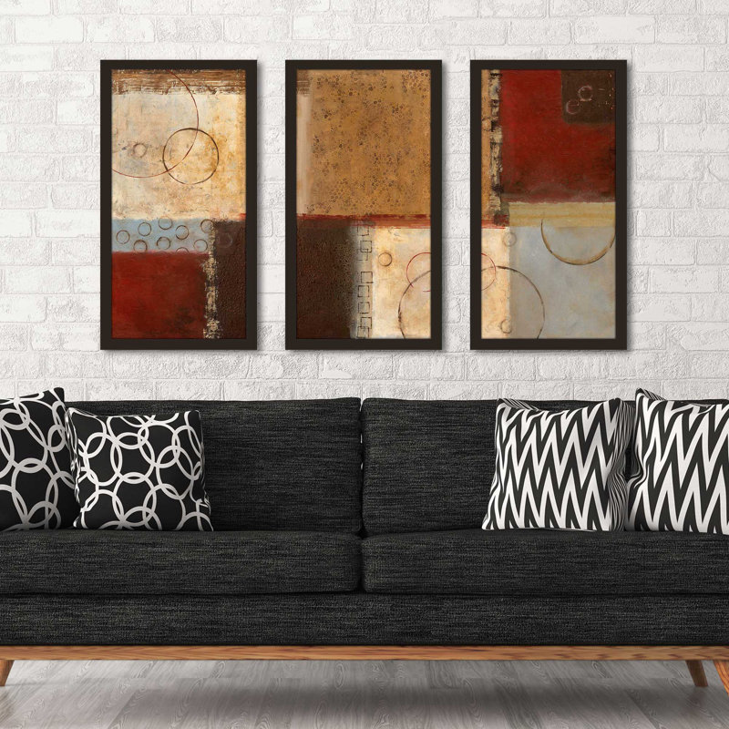 "Seasons Go Round II", reproduction sur acrylique 3 pièces, H 33,5 po x l 52,5 po x P 1 po