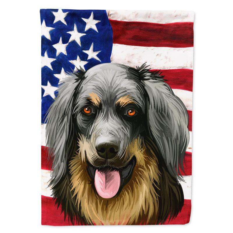 Double Sided 40'' H x 28'' W Polyester Independence Day House Flag, Hovawart