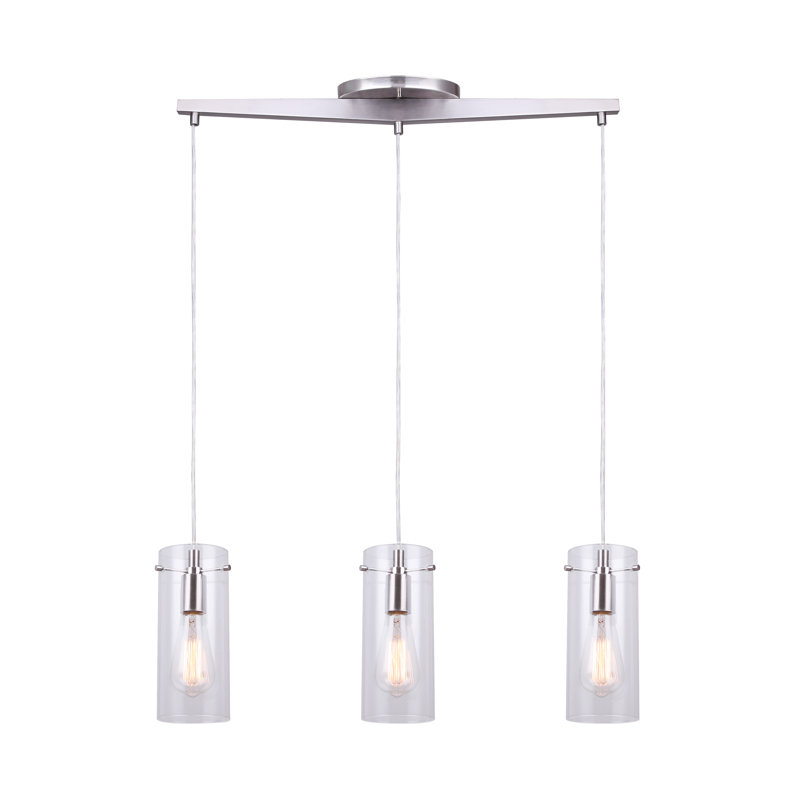 Omak 3 - Light Kitchen Island Pendant, Brushed Nickel