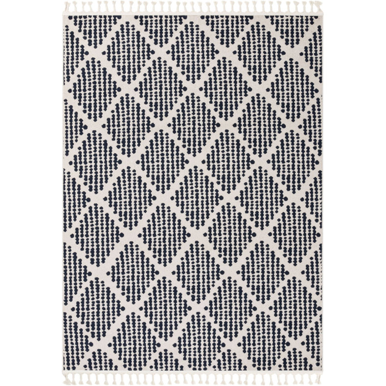 Loop-De-Loop Geometric Synthetic Area Rug