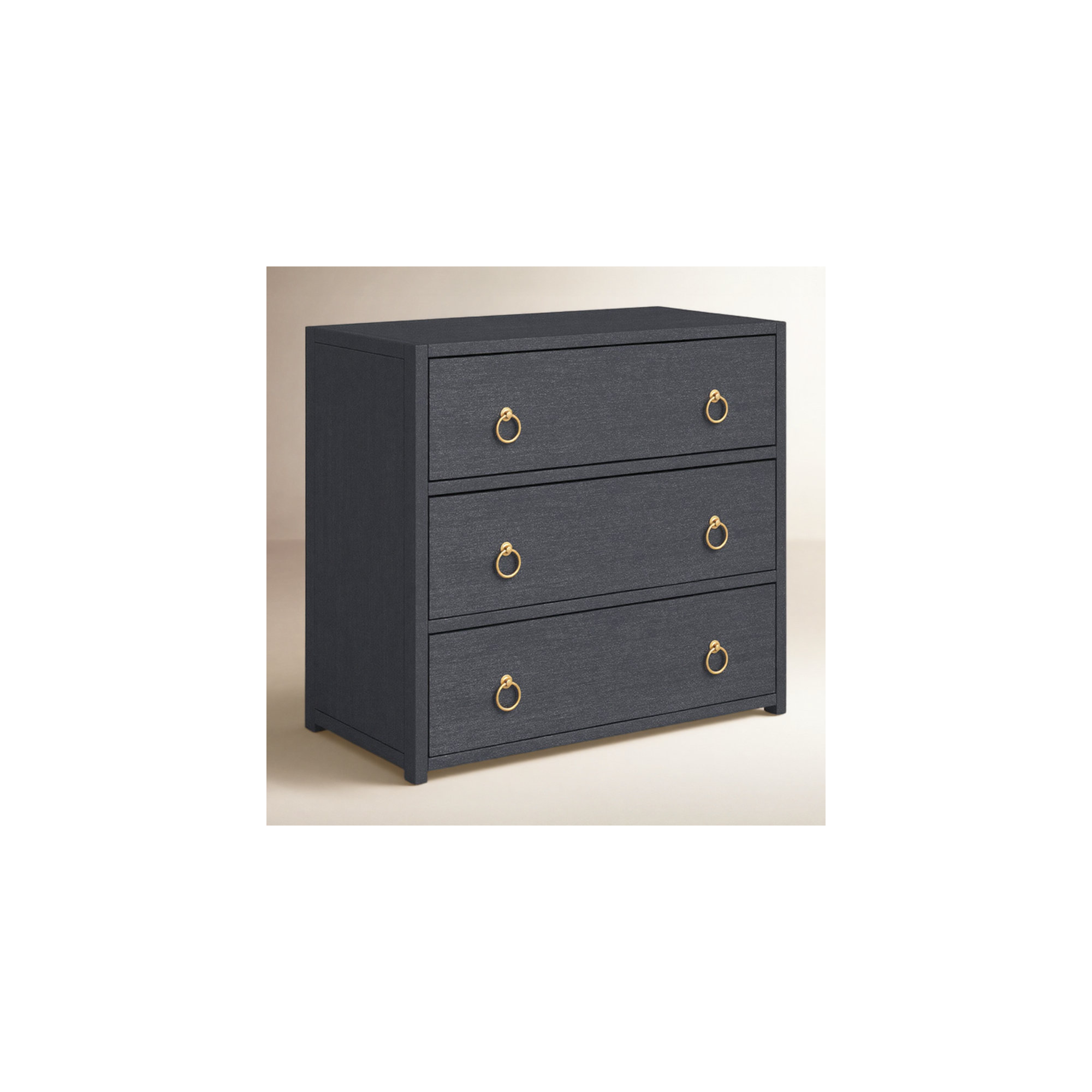 Elin 3 - Drawer Dresser, Navy Blue
