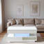 Table basse à plateau relevable avec compartiment caché, 2 tiroirs de rangement et lumières DEL réglables-571391705