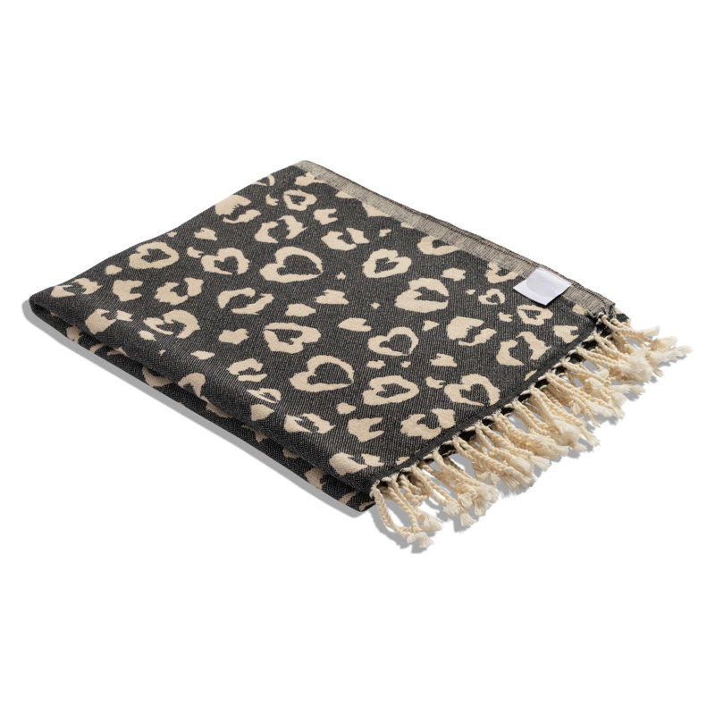 Serviette de plage et de bain Antalya, Noir