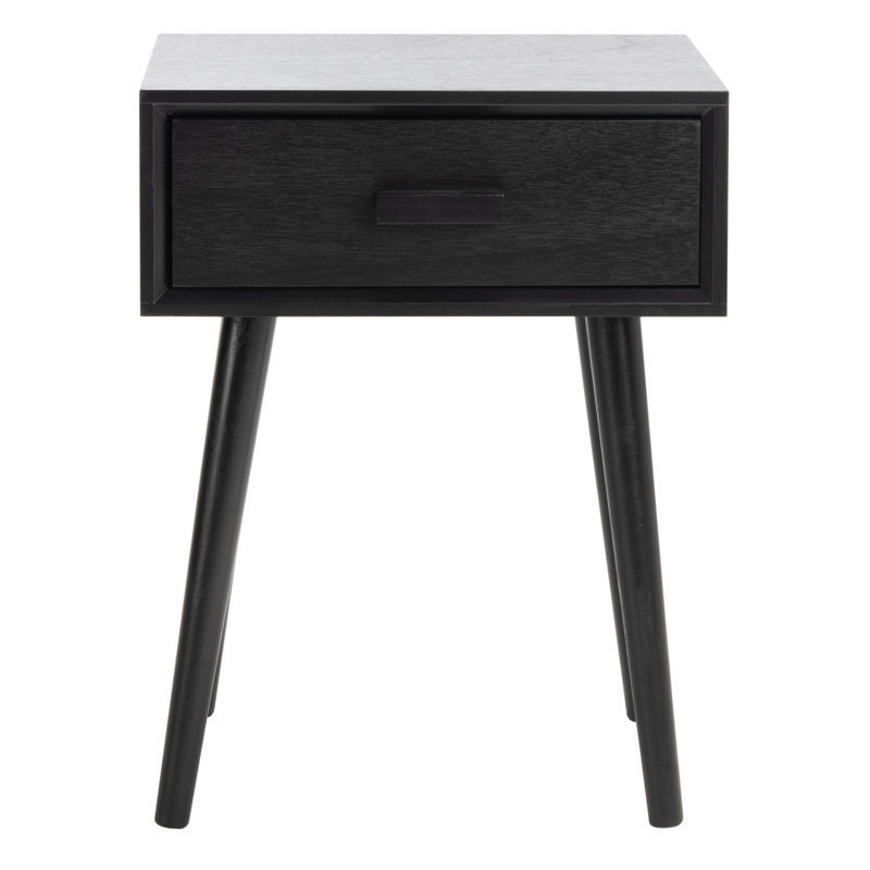 Dayawati End Table with Storage, Black
