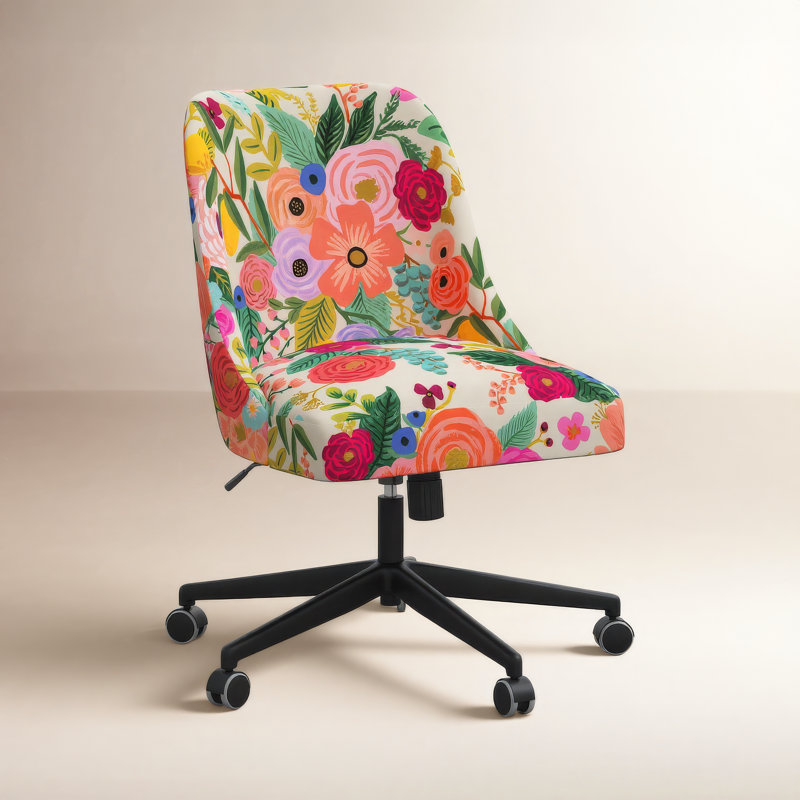Chaise de bureau Brynn, Linge de jardin RPC Garden Party, Noir